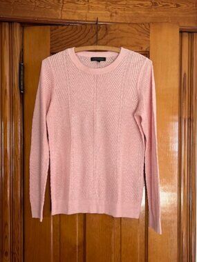 Banana Republic Pink Lightweight Knit Sweater Linen Blend Woman's Medium